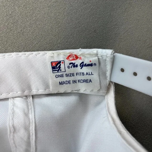 Vintage The Game AT&T Snapback Hat Adult White Split Bar Logo Glued Tag 90s